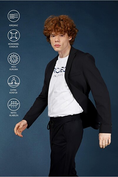 Kiğılı 7 Drop slim fit Dar croială Jachetă clasică Techno-Line