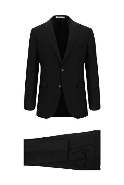 Kiğılı 7 Drop Slim Fit Dar Kesim Yünlü Desenli Takım Elbise