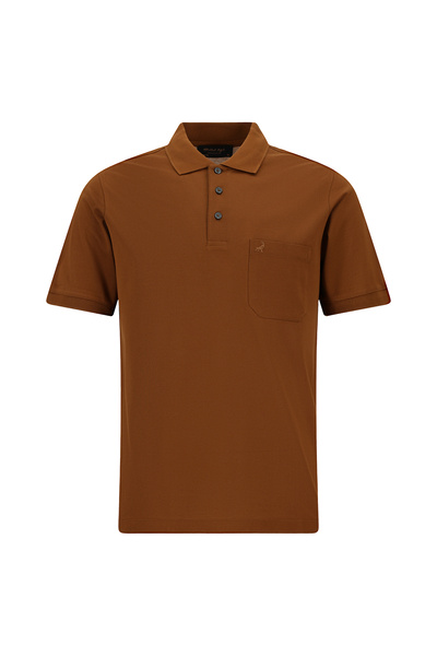 Abdullah Kiğılı Regular Fit Cotton Embroidered Mercerized Polo Collar T-Shirt