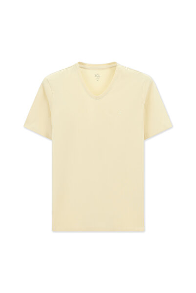 Kiğılı Tricou cu decolteu în V slim fit Slim croială Single Jersey Bumbac basic