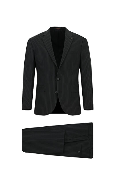 Abdullah Kiğılı 6 Drop Regular Fit Standard Cut Wool Striped Suit