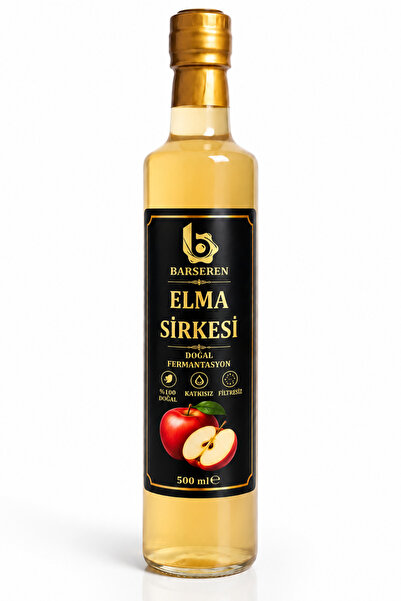 Elma Sirkesi 500 ml Doğal Fermantasyon Filtresiz Katkısız Cam Şişe