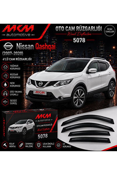 MKM Nissan Qashqai 2007-2020 Model 4'lü Mugen Cam Rüzgarlığı