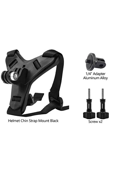 Choice8 Black Metal Adapter Motorcycle Helmet Chin Strap Mount Holder for GoP...
