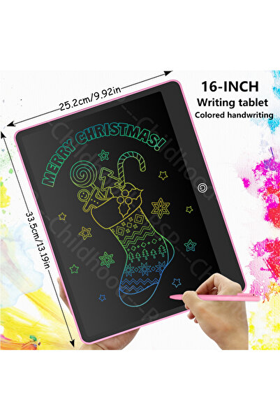 Choice1 D16 inch pink 6.5/8.5/10/12/16-Inch LCD Drawing Tablet,Handwriting Pa...