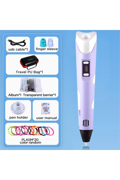 Choice10 USB no adaper PU 100M 3D Pen With LCD Screen Compatible PLA Filament...
