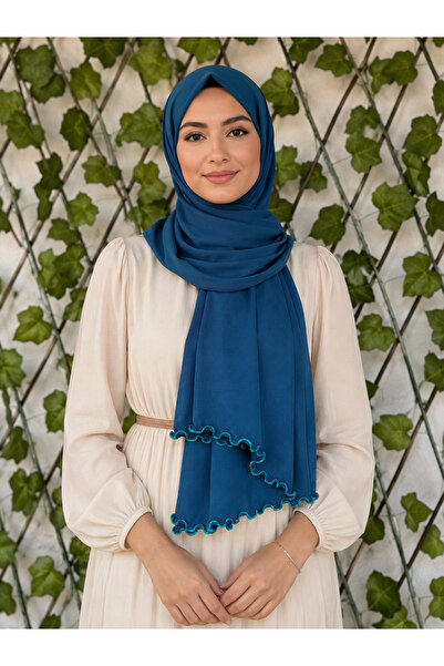 Blotch Premium Lycra Petrol Green Color Lycra Sandy Jersey Shawl