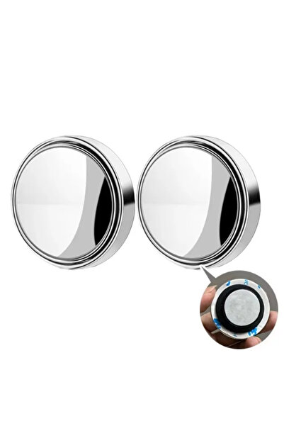 Choice1 2 pcs silver B 2pcs Convex Mounted Auxiliary Rear-View Mirror 360 Deg...