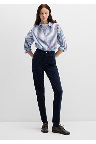 Mavi Cindy Navy Blue Velvet Pants 100277 -82993