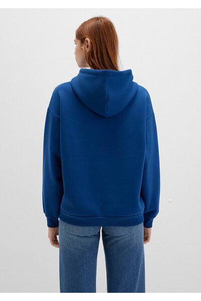 Mavi Logo Baskılı Kapüşonlu Lacivert Sweatshirt 1600361-82625