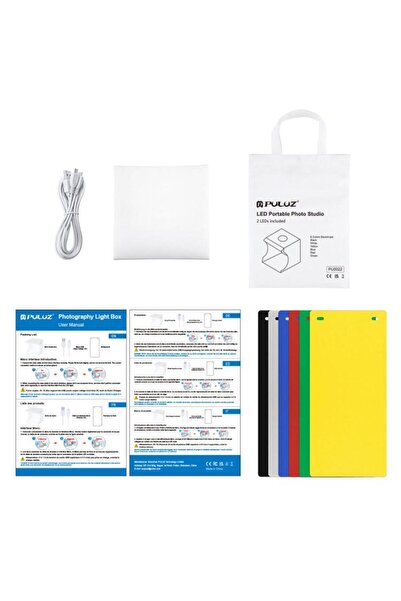 Choice1 2 LED 6 Backgrounds PULUZ 20cm Mini 2 LED Panels Folding Portable 110...
