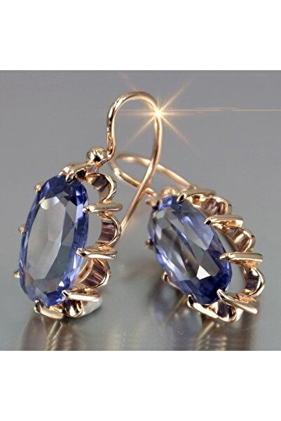 Choice E2037 Huitan Trendy Women Oval Cubic Zirconia Earrings Temperament Ele...