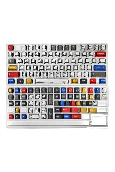 Choice A Comic Style Colorful Mixed Light Keycaps Original Factory Height 136...