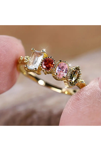 Choice 6 T0294 Huitan Colored Cubic Zirconia Women Rings for Wedding Party Lu...