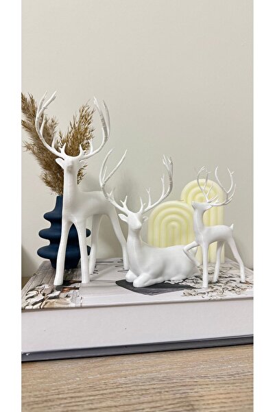 3-Piece Deer Family Trinket Set LARGE SIZE ELEGANT DESIGN