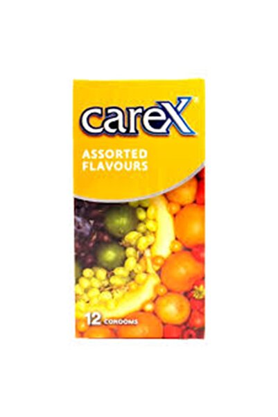 CAREX carexcondoms منتفخ الرأس للراحة وسهولة الاستخدام 12 condoms12 نكهات متنوعة