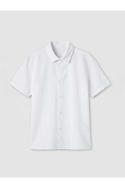 LC Waikiki LCW Kids Beyaz Kısa Kollu Erkek Çocuk Gömlek