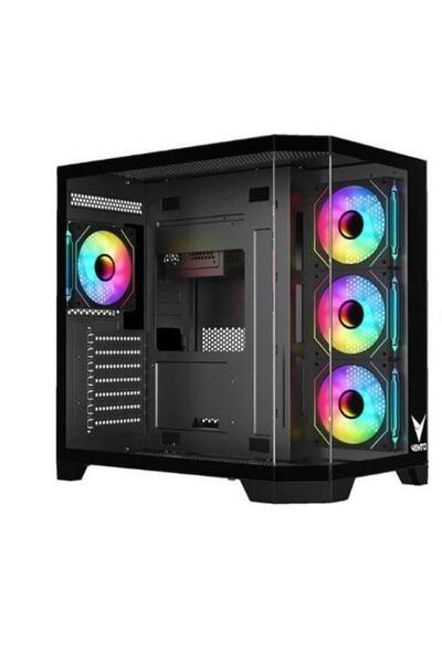VENTO 850w 80+ BRONZE VG4204FA Panoramik Gaming EATX PC Kasası Siyah
