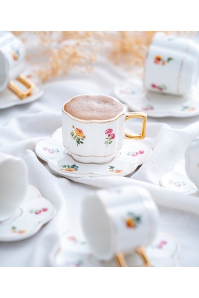 ACAR Vivian 6 Kişilik Kahve Fincanı Takımı - 90 ml