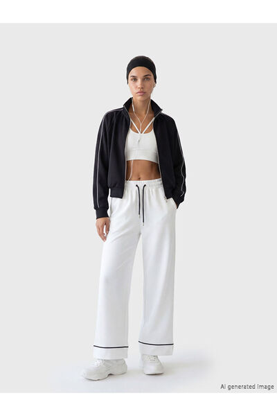 LC Waikiki White Women's Sports Sweatpants with Elastic Waist