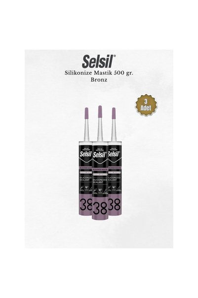 Selsil Silikonize Bronz Mastik 500 Gr. - 3 Adet