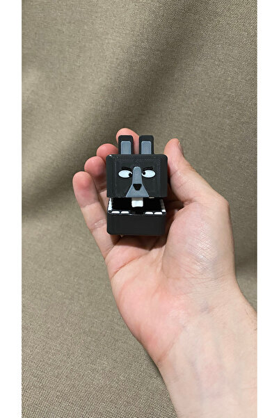 3D Ekspres Super Bear Adventure Infected Rabbit Gri Tavşan Açılır Ağızlı 6 Cm