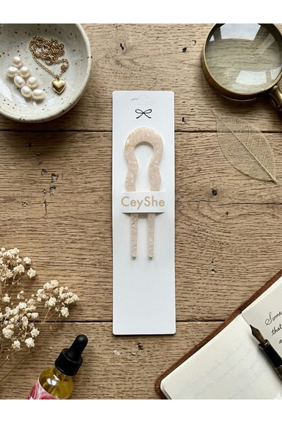 CeyShe مشبك شعر فرنسي متين من Pinterest Kemik - مشبك شعر مجعد مستورد من إنتاج...