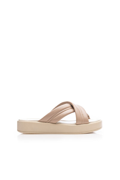 UrbanShoes Saboți damă din piele naturală, Leofex - 355 Taupe Box