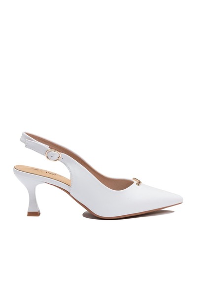 UrbanShoes Pantofi eleganți decupați damă din piele naturală - 4394 Alb Box