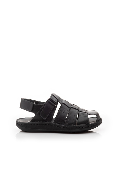 UrbanShoes Sandale barbati din piele naturala, Leofex - 141 negru box