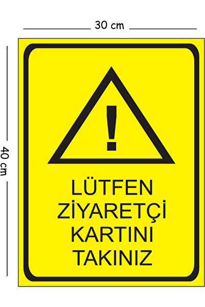 Mayeka Metal Please Insert Visitor Card 30X40 cm A3 Warning Work Safety Sign