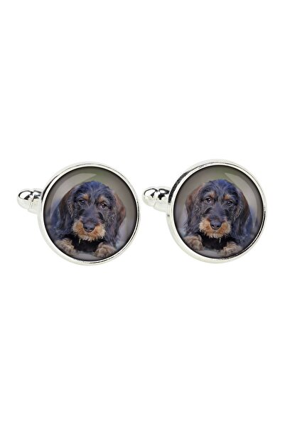Art - Dog Dachshund Wire-haired, Wiener dog - cufflinks, a shirt accessory, a...