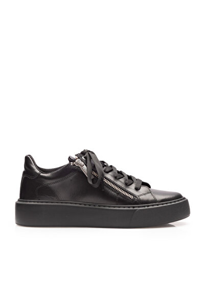 UrbanShoes Sneakers damă din piele naturală, Leofex - 077 Negru Box