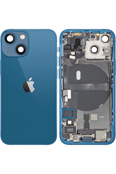 Apple iPhone 13 mini Battery Cover, With Middle Housing, Full Parts, Blue, Swap