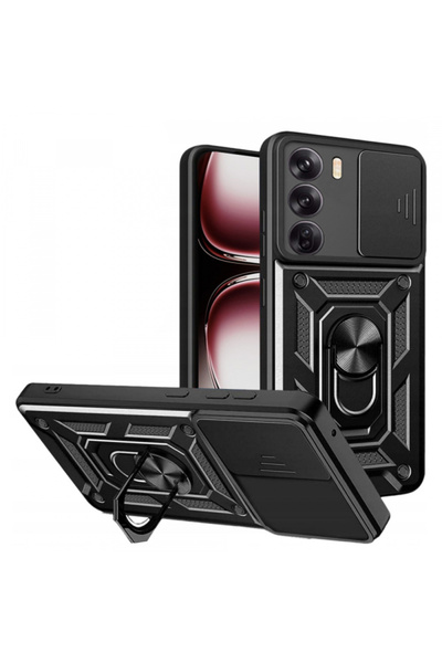 Stef's Cat Husa pentru Oppo Reno12 Pro, Stef's Cat, CamShield, Neagra
