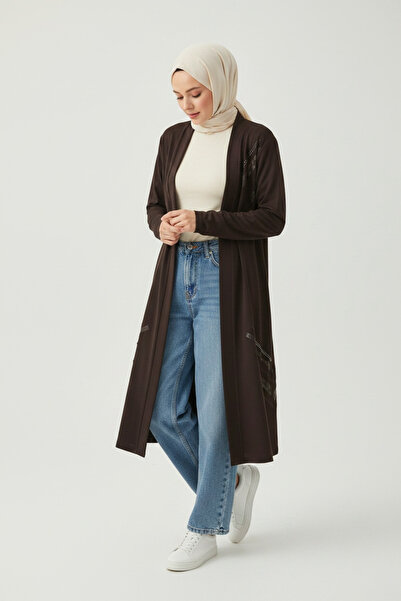 ECE GİYİM Γυναικεία ζακέτα με σχέδια, από πέτρες και κρύσταλλα, χτενισμένη απ...