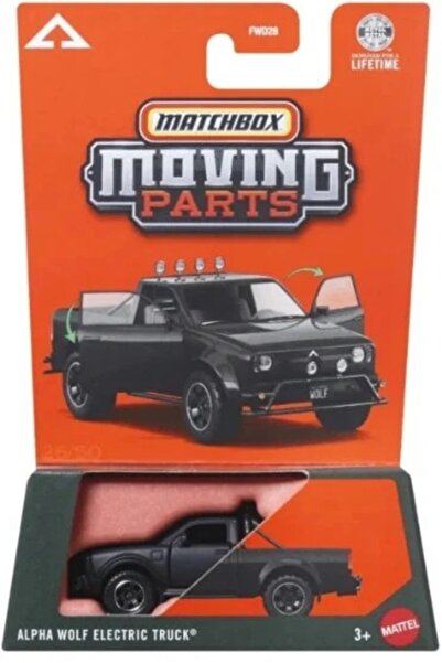 HOT WHEELS شاحنة ماتشبوكس الكهربائية ألفا وولف ذات الأبواب القابلة للفتح، نمو...