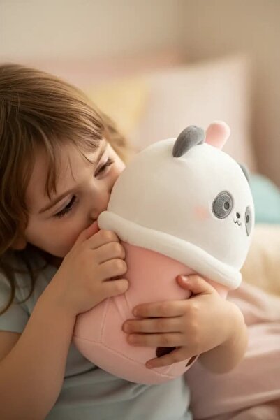 Miniso Lisanslı Panda Sütlü Çay Peluş Oyuncak – Yumuşak Uyku Arkadaşı ve Deko...