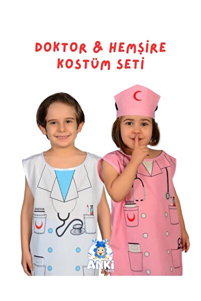 AnkiToys Doktor ve Hemşire Kostüm Seti (4-6 Yaş)