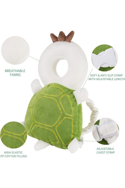 BLOOMING TIME Adjustable Baby Head Protector Backpack with Soft Padding, Elas...
