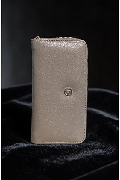 SÜNELA Large Size First Quality Faux Leather Classic Wallet with Single Zipper