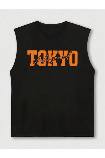 bellanova Printed Sleeveless Tshirt Men's Zero Sleeve Clothing Sportswear Ove...