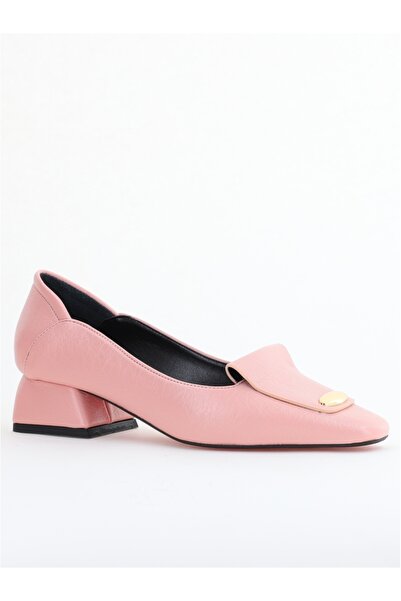 Nicoletta Pantofi de damă casual cu toc mic realizați din piele ecologică roz...