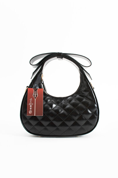 Sellini Bow Strap Detailed Luna Women's Crossbody Bag Black