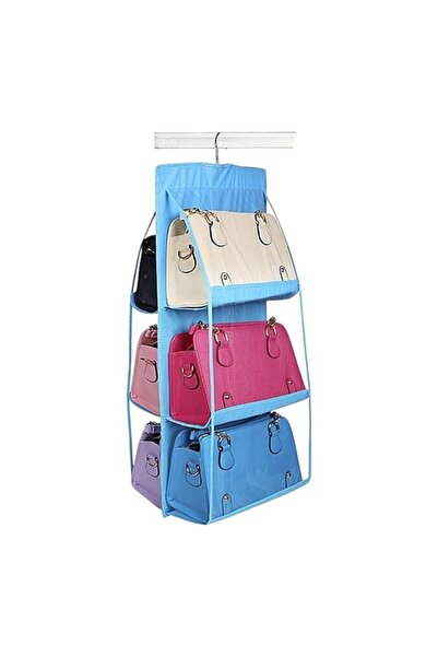 E-ANAMAG Organizator genti ,albastru ,6 buzunare 90*35*32 cm