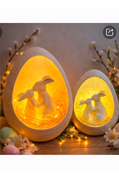 ANC Anne&Çocuk Tealight Mumlu Küçük Yumurta Objesi LED Işıklı Dekoratif Mumlu...