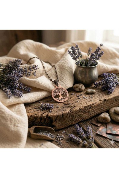 Zib Grips Velvet Copper Tree of Life Copper Necklace Handmade Boho Spiritual Gift
