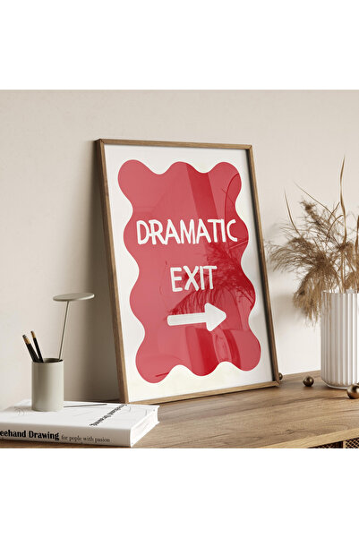 Tuba Decor Tablou într-o singură piesă cu ramă din lemn, cu o scenă dramatică