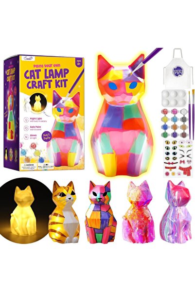 ONE TO FOUR Paint Your Own Cat Lamp Kit