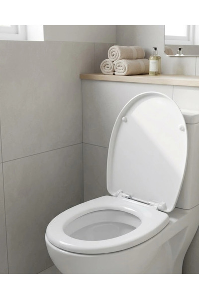 Epilons Scaun de toaletă durabil, model universal, ușor de instalat, produs i...